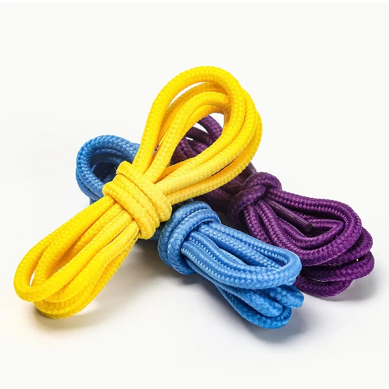 1Pair Classic Solid Round Shoelaces Durable Polyester Shoe Laces Boot Laces Sneaker Shoelace for Kids and Adult Shoe Accessories image 6