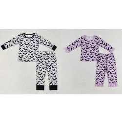 Wholesale Kids Baby Boy Girl Halloween Long Sleeves Shirt Nightwear Set Pants Children Bats Outfit Toddler Two Pieces Pajamas