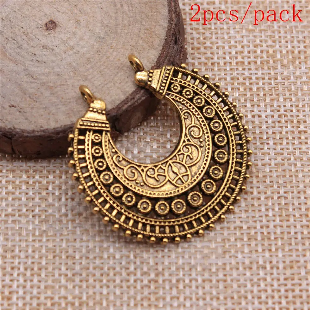Crescent Pendant Earring Connector Charms For Jewelry Making DIY Pendants For Gift Bulk