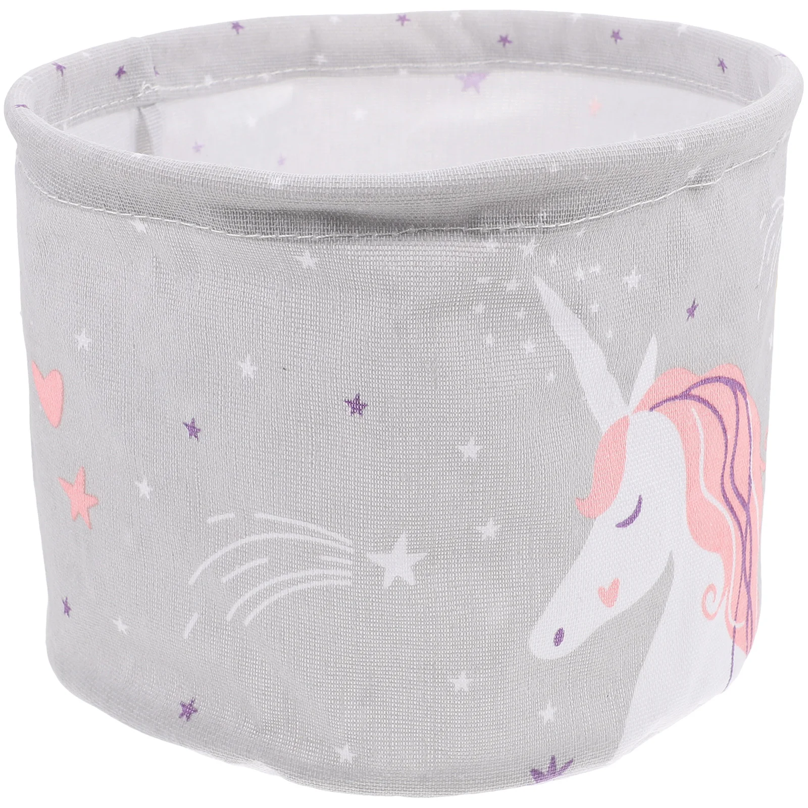 Waterproof Storage Basket Foldable Desktop ganizer Linen Fabric PE Coating Home Office Snacks Sundries Container