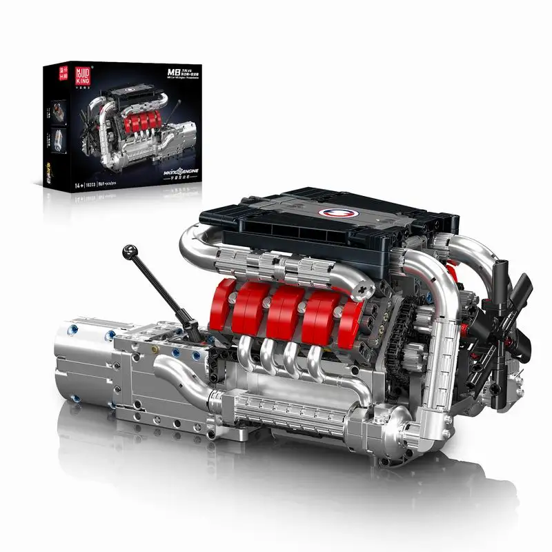 

MOULD KING 10203 M8 Car V8 Engine Gearbox Building Block Model 1169PCS DIY Assembly Kit for Adults STEM Educational Toy