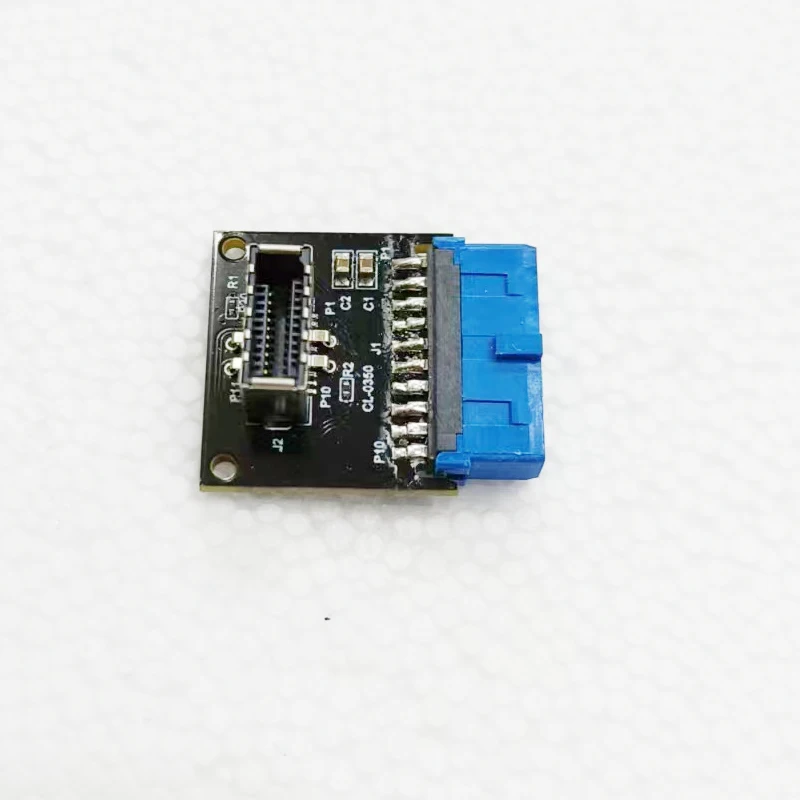 メインボード前面USB IDE 20ピン - USB3.1 Type E Cアダプターコネクタケーブル USB 3.1 Type E オス - USB Type C メス（パネル付き）