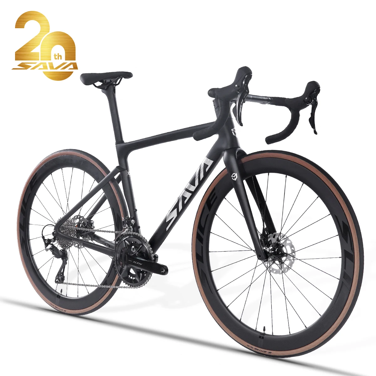 SAVA F20 full Carbon Fiber Road Bike 24 Speed Road Bike Race Bike 8.3kg with SHIMAN0 105 R7120 Carbon Wheel + Handlebar