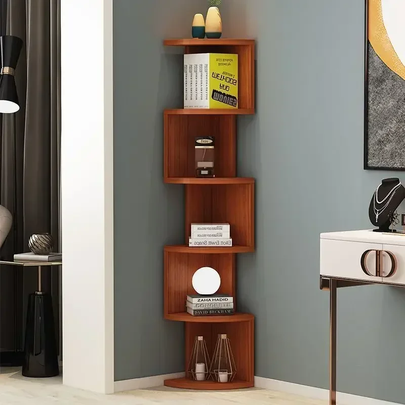 Bedroom Study Corner Simple Floor Creative Triangle Corner Multi-layer Shelf Home Living Room  Bookshelf Bookcase Book Storage