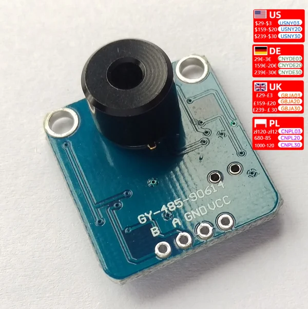 GY-modbus-BCC/BCI RS485 non-contact infrared temperature measurement module modbus mode output