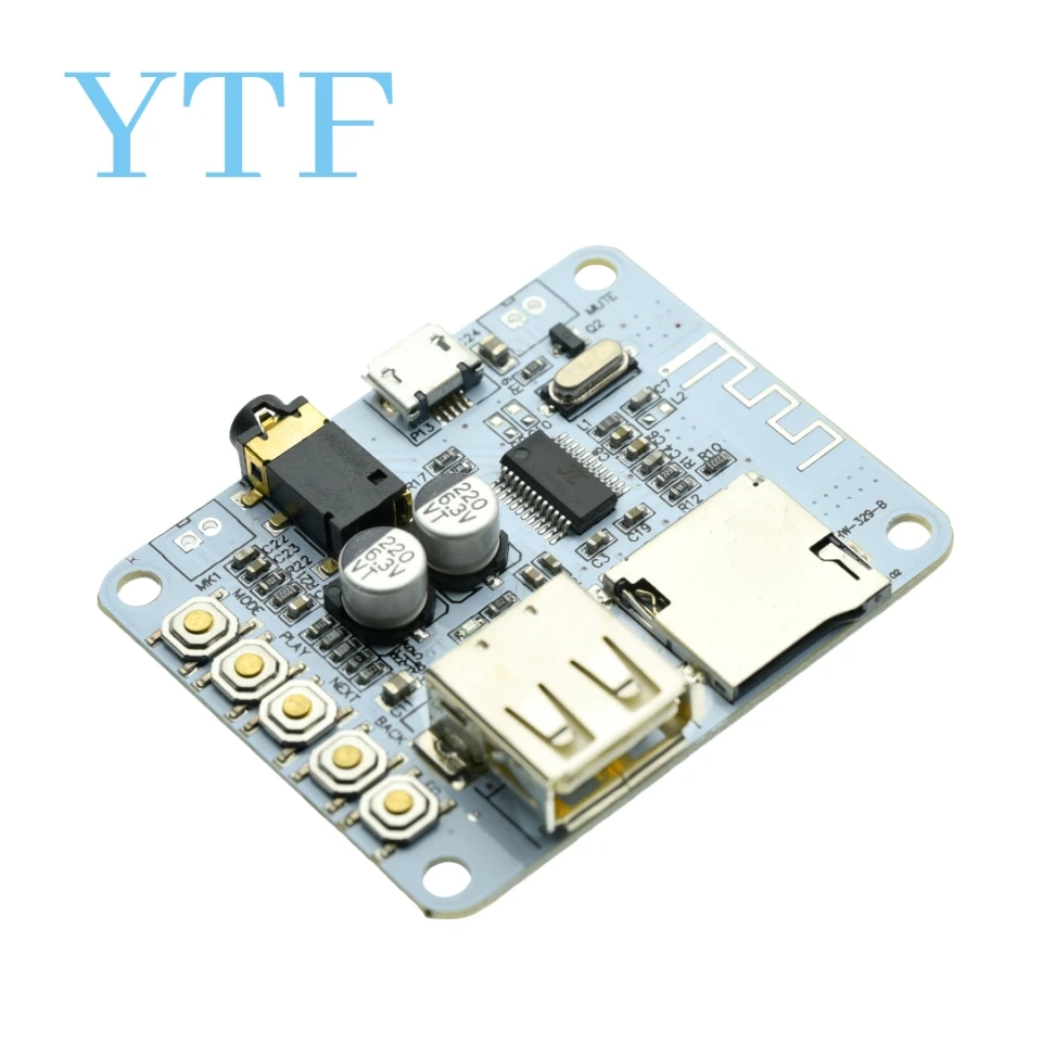 Bluetooth Audio Receiver Board With USB TF Card Slot Decoding Playback Preamp Output A7-004 5V 2.1 Wireless Stereo Music Module