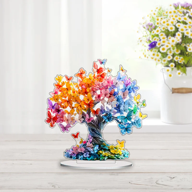 

Cross-Border Hot-Selling Colorful Butterfly Tree Creative Home Living Room Entrance Tabletop Ornament Decoration Gift for Holida