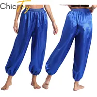 Pantalones bombachos sedosos para danza del vientre para adultos, pantalones holgados de cintura alta, disfraces de princesa árabe, bombachos, vestido de Carnaval