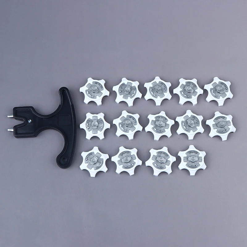 (BF06)14 Golf Shoe Studs + 1 Wrench Quick-twist Replacement Studs For Durable And Thin Golf Shoe Studs Golf Accessories