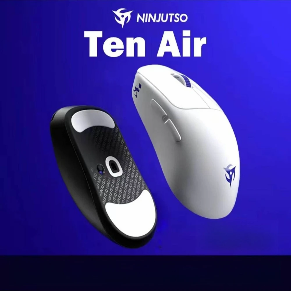 

Беспроводная игровая мышь NINJUTSO TEN Air Mouse с двумя режимами работы, 8K, низкой задержкой, легкая, эргономичная, с длительным временем автономной работы, игровые аксессуары