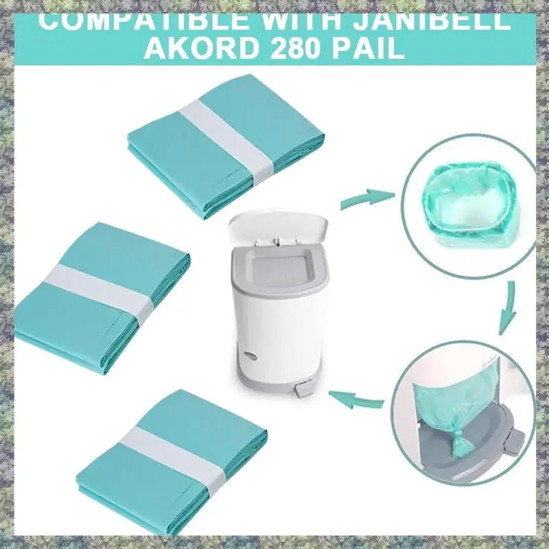 WON 4Pack Diaper Pail Refill Bags For Janibell Akord For Over 500 Adult Briefs Using