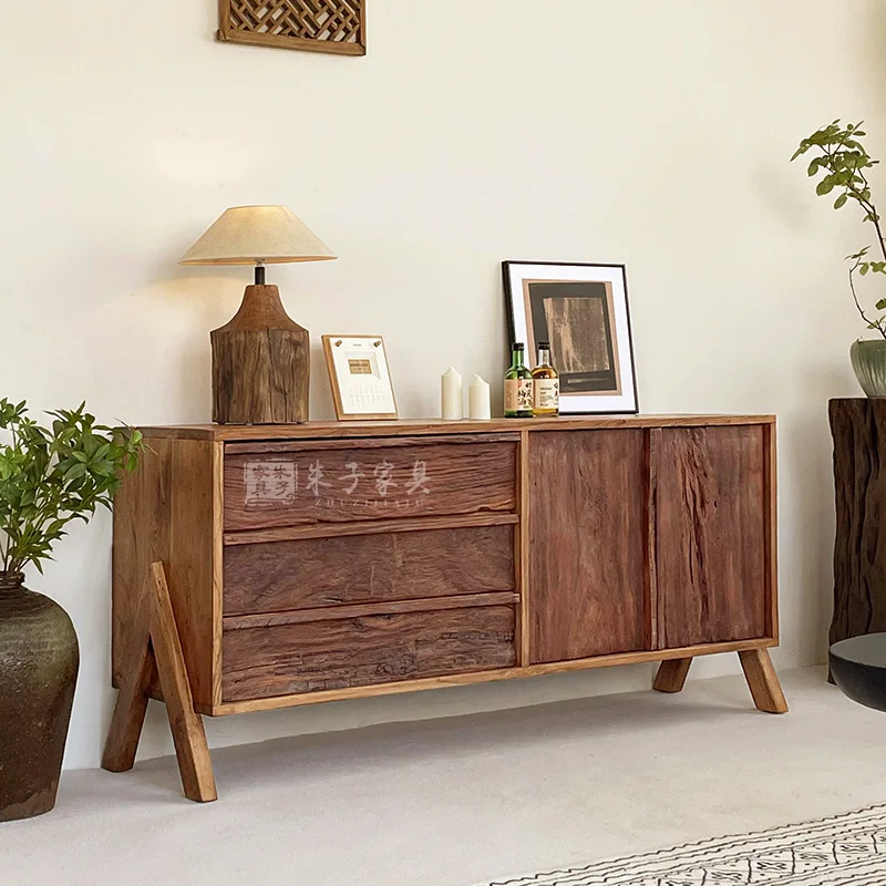 All solid wood TV cabinet, locker, wabi- wind side , living room, low cabinet, B & B dining side , locker, med
