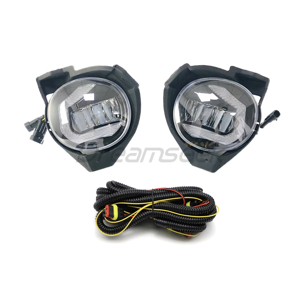 LED Fog Light for Toyota Hilux Vigo 2008 2009 2010 Front Bumper Driving Lamp Bulb with Dynamic Sequential Turn Signal