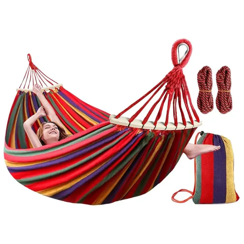 

Camping Hammock Large Parachute Hammock Camping Cots Travel Swing Hiking Gear Beach Chair Outside Rocker for Outdoor Patio
