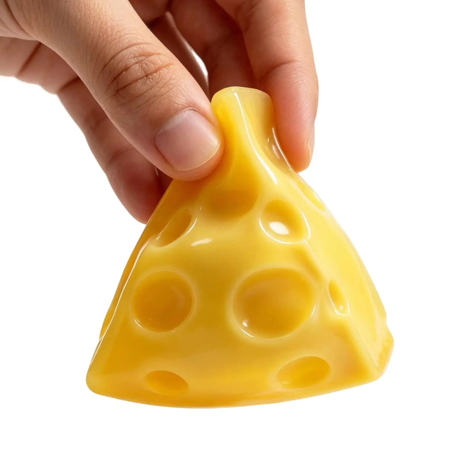 Yellow Cheese Squeeze Toy Funny Yellow Cheese Block Realistic Soft Novelty Kids Fidget Toys For Kids Adults Stocking Stuffers