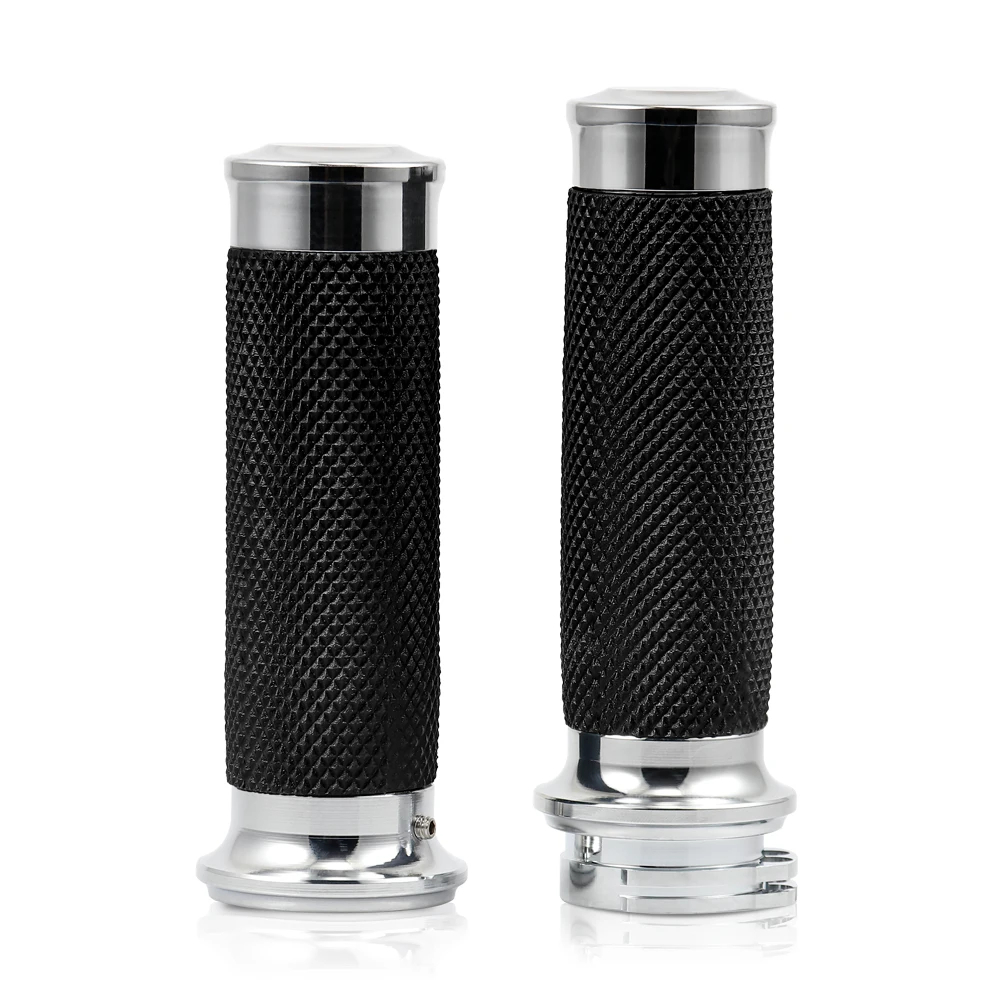 

2PCS Motorcycle HandGrip 1'' 25mm Handle Bar Hand Grips For Harley Softai Dyna FLHT Sportster XL883 1200