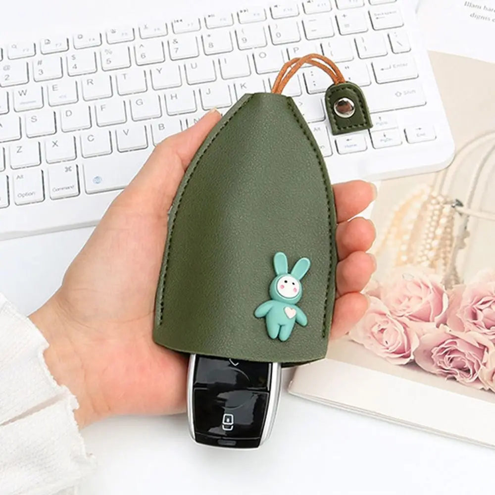 Cartoon Animals Pull Type Key Bag PU Leather Rabbit Lucky Cat Key Wallets Housekeepers Car Key Holder Cute Attract Luck Keychain