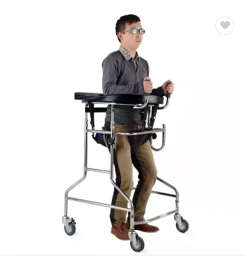 High Quality Hot Sale Adult Walker Aid Hemiplegia Walker Standing Frame With Wheels