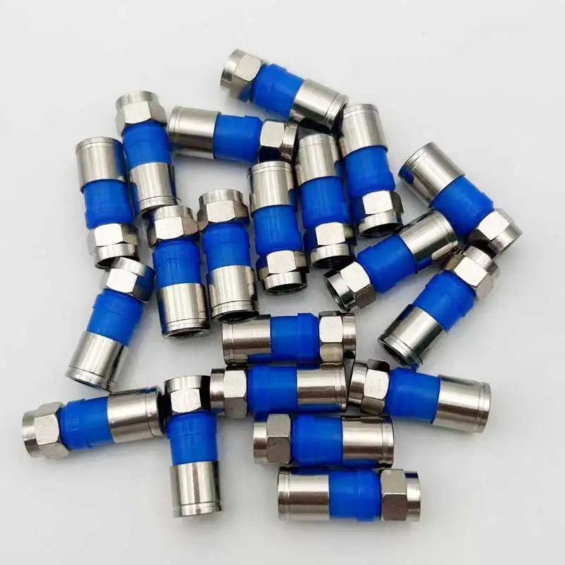 20Pcs 75-5 F type Compression Connector For Signal Amplifier CATV RG6 RG59 Coaxial Cable F Type TV Connector