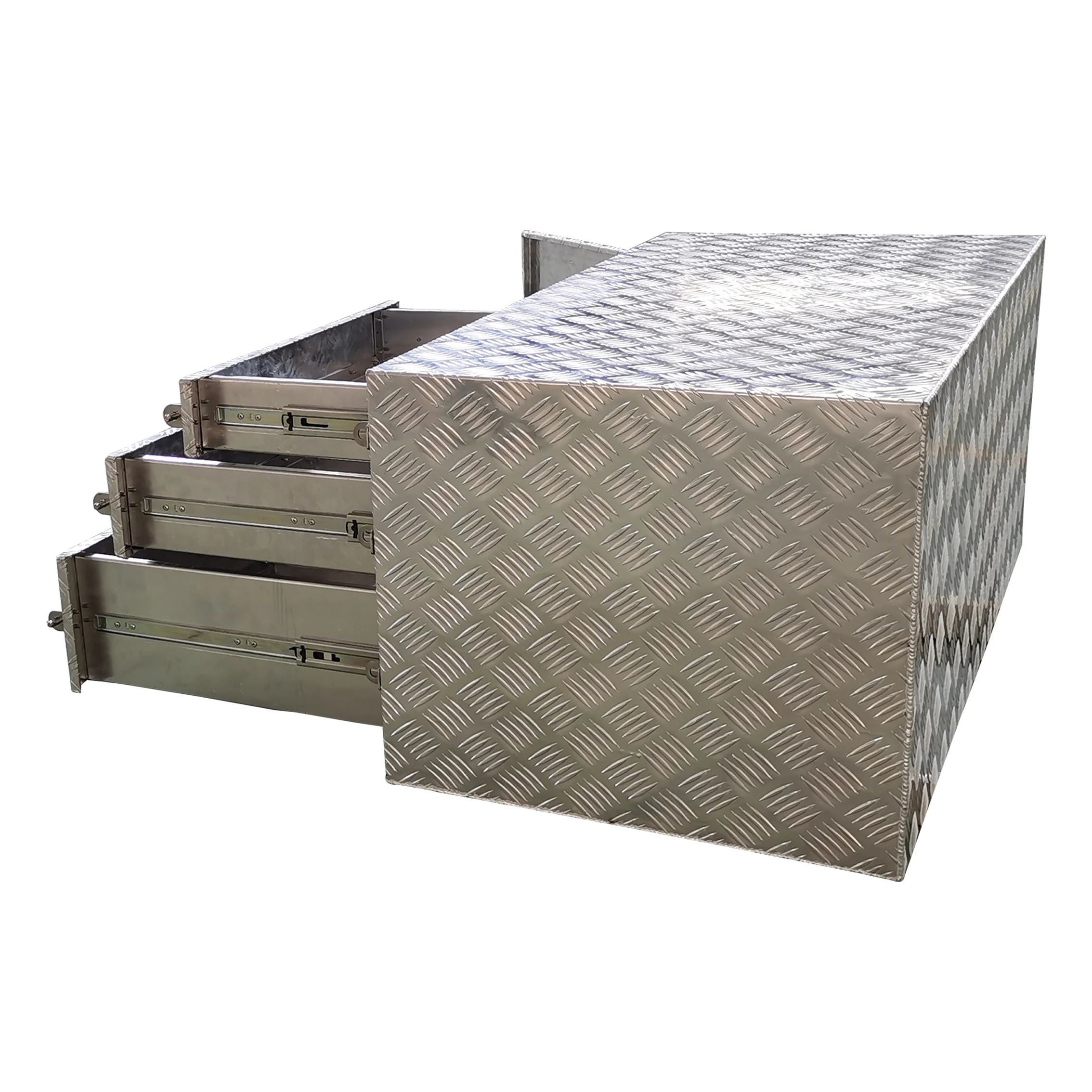 Xuzhou Caixin Custom Dimensions Aluminum Ute Storage Toolbox Drawer Cabinet Wholesale Price Aluminum Alloy Storage Box