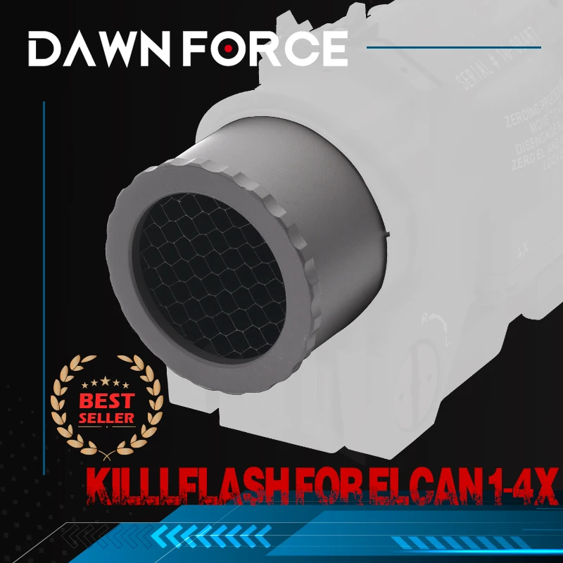 Killflash antirreflejos aluminio CNC para mira Elcan