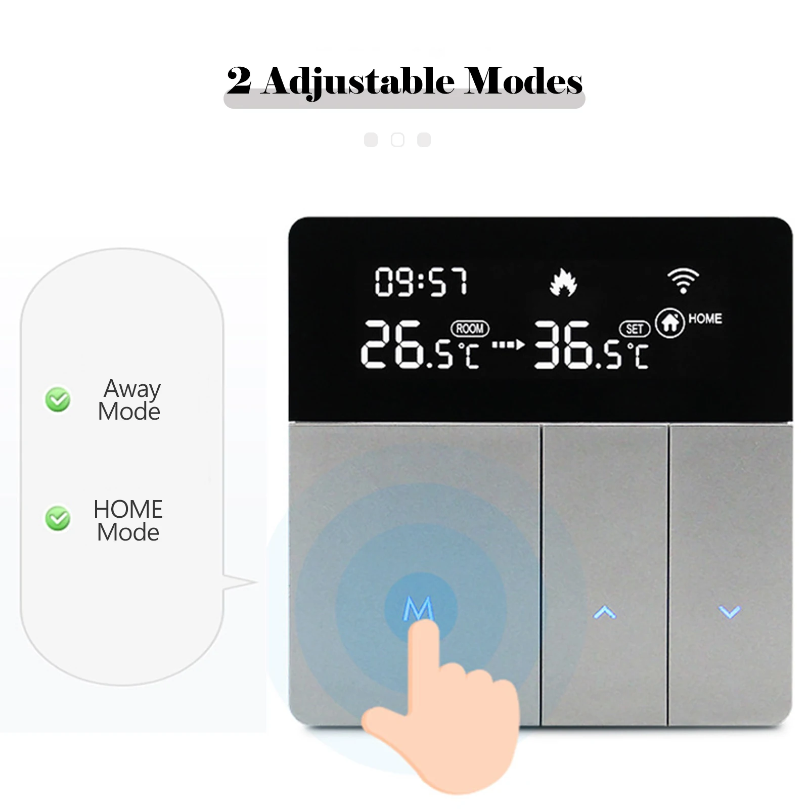 Smart Wi-Fi Thermostat with Touchscreen Display, i8HGA Water Heating System, Remote Control for Floor Heating System