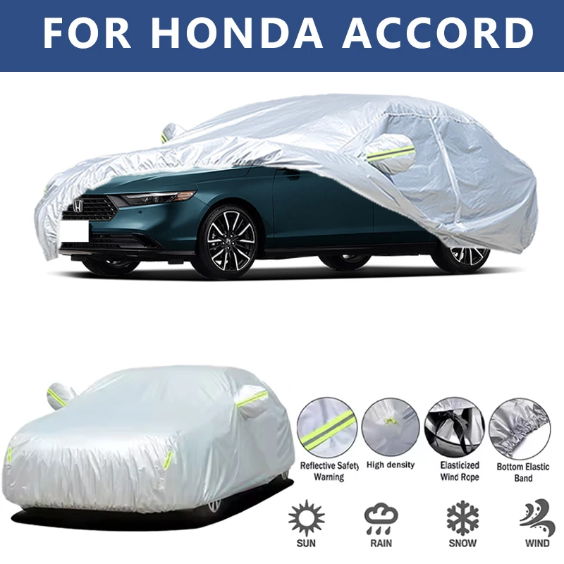 

For HONDA ACCORD Car Cover Outdoor Protection Covers Snow Sunshade Waterproof Dustproof Exterior UV Car Accessories Auto
