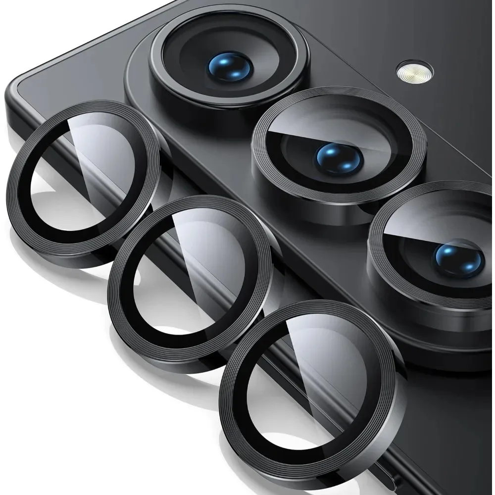Premium Lens 9H Tempered Glass Film For Samsung Galaxy Z Fold 8 Ultra 8 7 6 5 Impact Resistant Camera Lens Metal Ring Protector