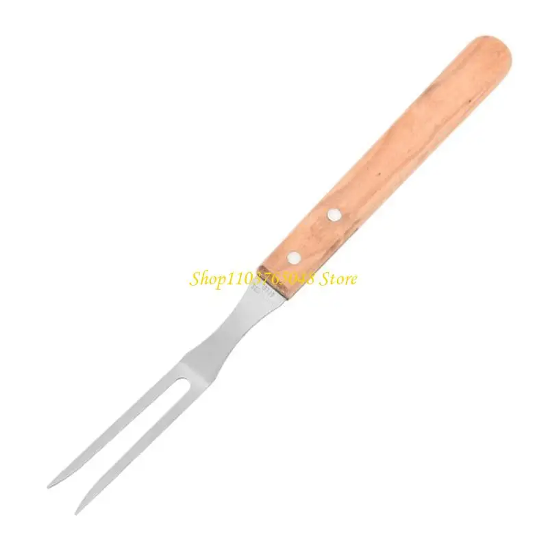 R53E 13 Inch Carving Fork Fork Cooking Fork, Heavy Duty Stainless Steel BBQ Fork
