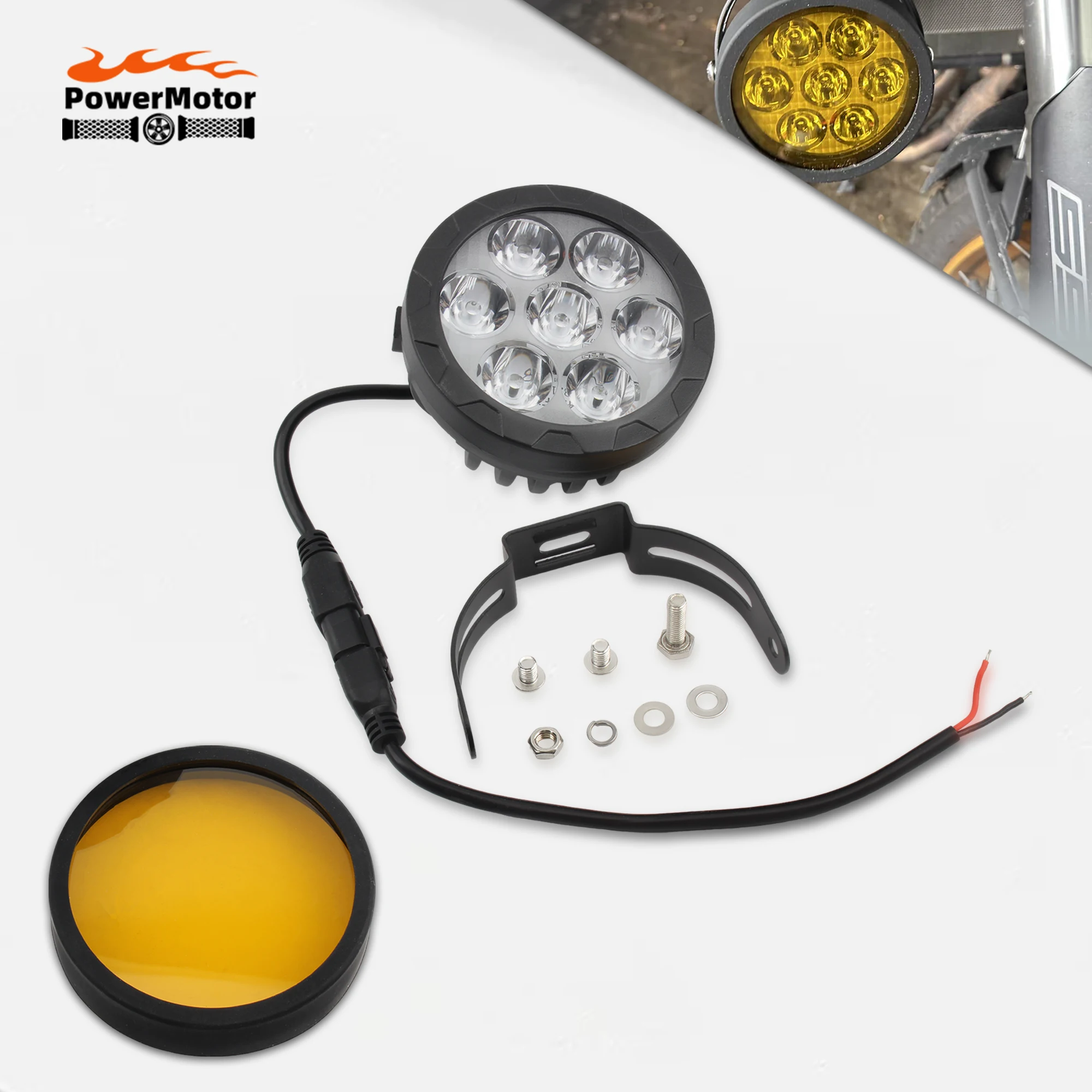 

4.5 Inch ATV UTV Dirt Bike Driving Work Lamps LED Spot Lights Enduro Motorcycle Off-Road Auxiliary Headlights Accessories