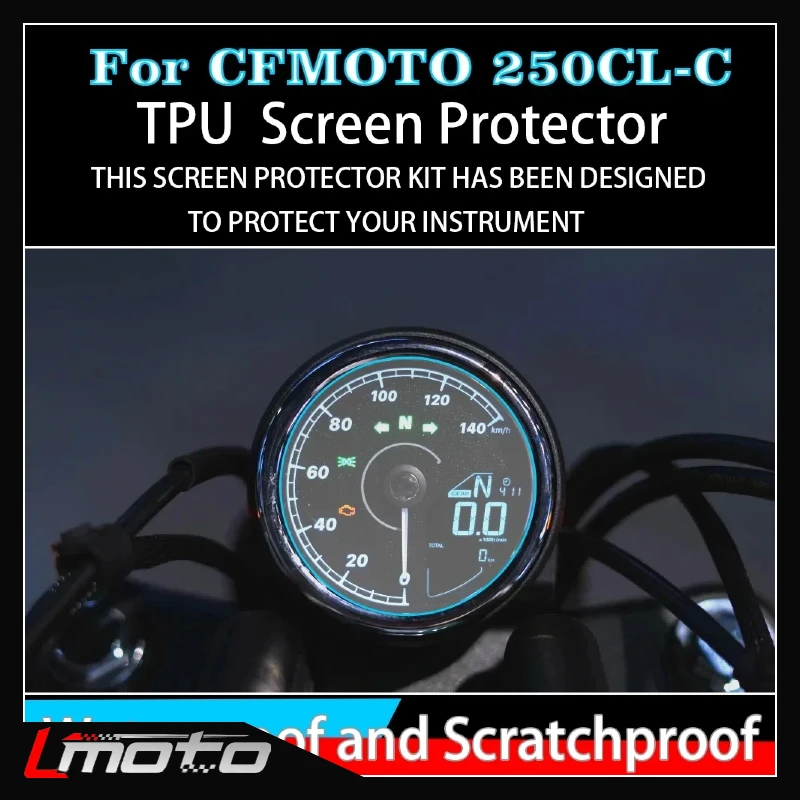 

For CFMOTO 250CL-C 250CLC 250clc 2024 Motorcycle Scratch Protection Instrument Speedometer Film Screen Stickers Accessories Moto