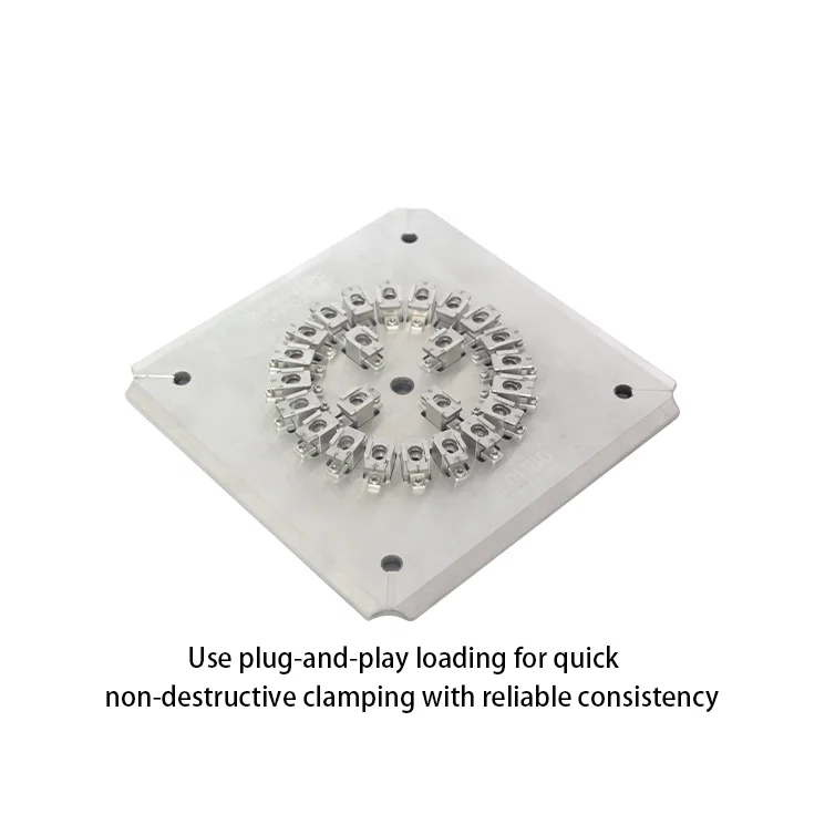 Fiber Polishing Plate SMA905 Connector Insert Ferrule Polish Plate Holder Jig Fiber Optic Foursquare Pressure Polishing Fixture