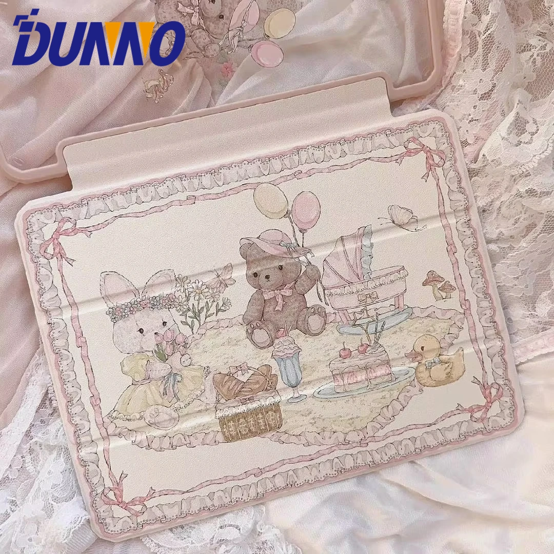 For 2025 iPad Air 11 Case iPad 10th Generation 11th A16 9th Cover Gen iPad Pro11 4 5 10.9in 12.9 M2 M3 M4 Pencil Holder Case