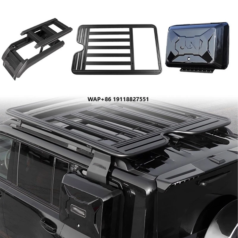 

New Design 3-Pieces External Modification Kit Side Ladder Roof Platform Roof Rack Side Bag for Haval H9 2025 Accessories