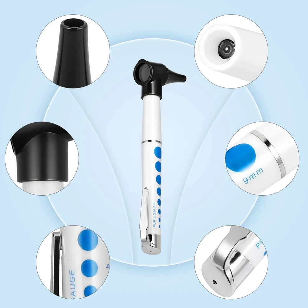 LED Ear Inspection Mirror Simple Ear Mirror Pen Set Inspection Magnifying Mirror Ear Hole Illumination Magnifying Pen Set