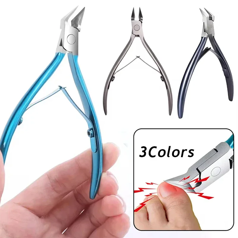 Professional Nail Clipper Cuticle Nippers For Paronychia Stainless Steel Nail Cutters Ingrown Toenail Scissors Manicure Tool
