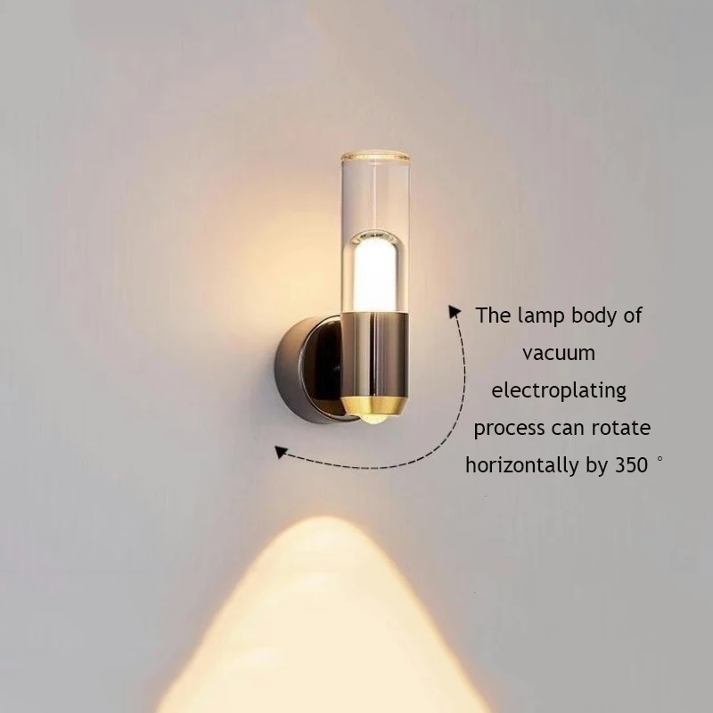 

Nordic Designer Living Room Wall Lamp Sofa Background Wall Minimalist Bedroom LED Bedside Lamp Creative Restaurant Home Lights