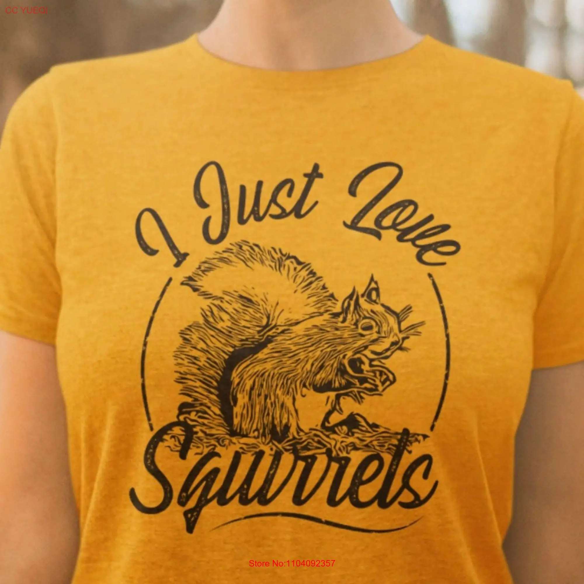 Cute Squirrel T Shirt Woodland Animals Cottagecore CLothing s for Nature Lover Animal Themed  long or short sleeves