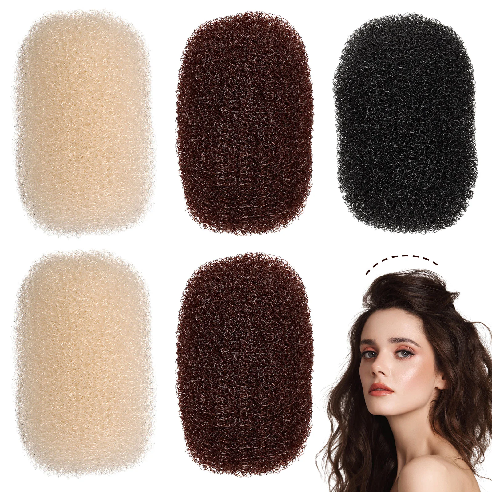 

Hair Clamps Bump Pad for Women Female Hair Clips Headwear Bun Volume Hair Care & Hair Sponge Clip Tools Accessories