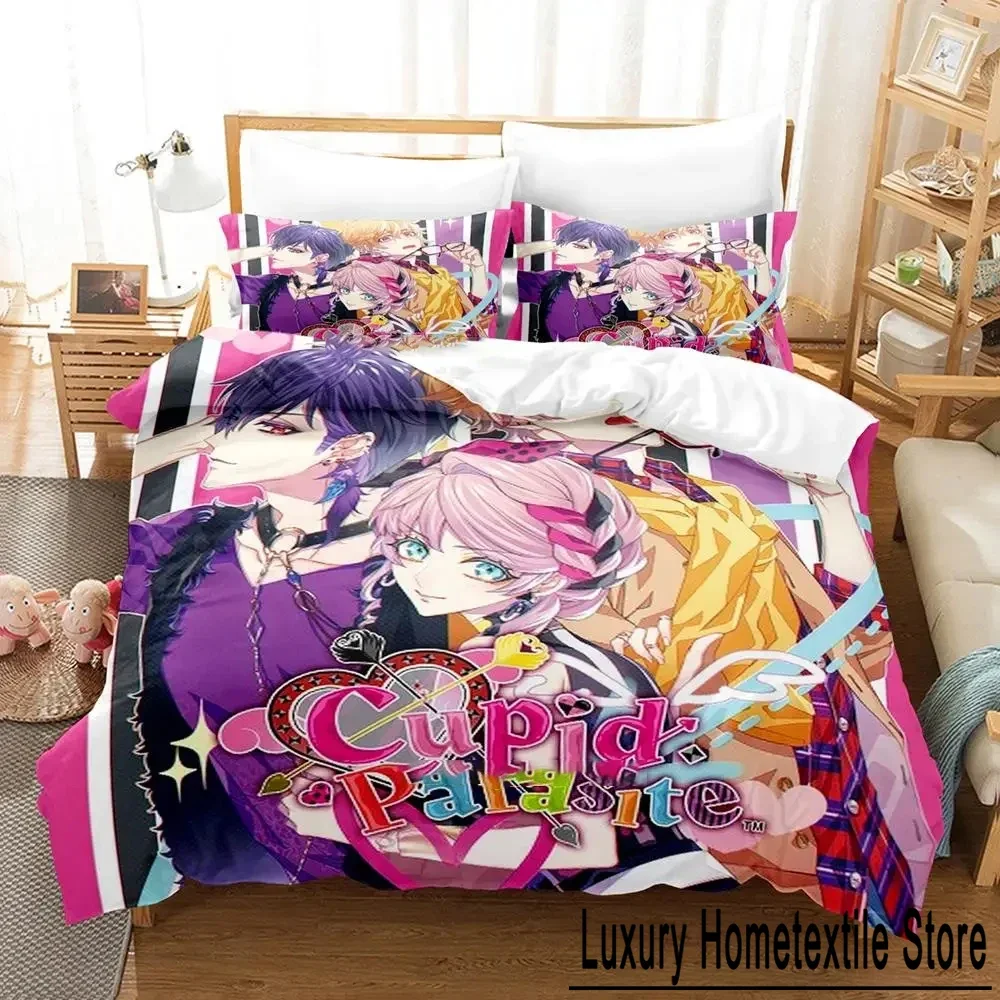 Anime Game Cupid Parasite Bedding Set Duvet Cover Bed Set Quilt Cover Pillowcase Comforter king Queen Size Boys Adult Bedding