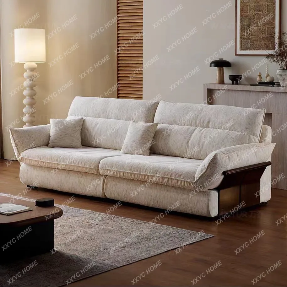Living room simple modern cloud combination lazy fabric sofa chenille velvet living room fabric sofa