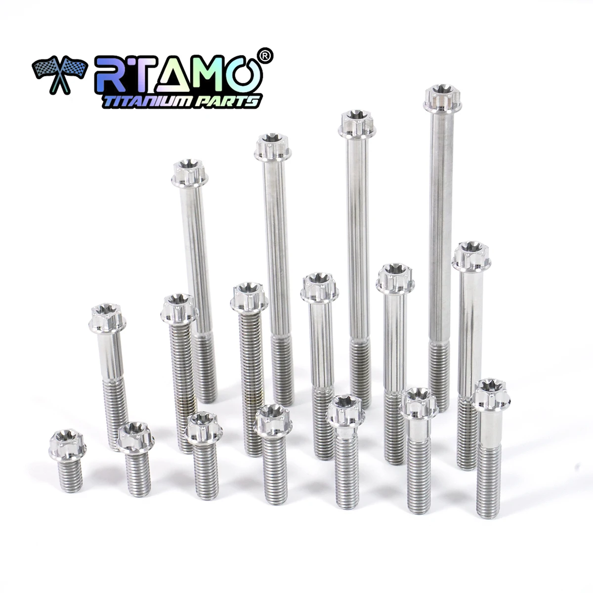 RTAMO Bullone in titanio Gr5 M8x15-120 bullone a vite flangia testa Torx per modifica moto (1 pz)