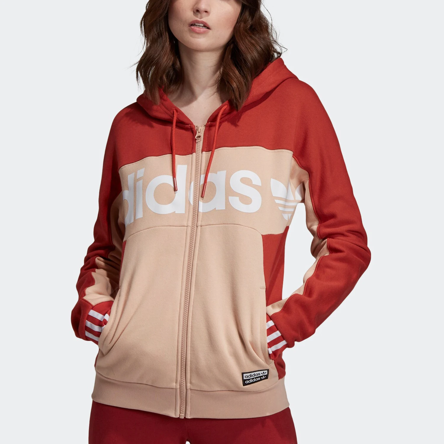 

Женская куртка с капюшоном Adidas Originals с логотипом Trefoil FH7558