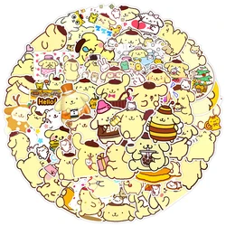 Pegatinas de dibujos animados de Anime de Pompompurin para niños, pegatinas para álbum de recortes DIY, teléfono, portátil, guitarra, papelería, juguete para niños, pegatina de Graffiti, regalo, 10, 30, 50 piezas