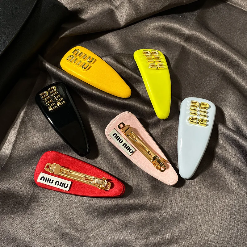 

Fashion leather cropped hair clip fashionable hairpin all-match spring clip women's duckbill clip