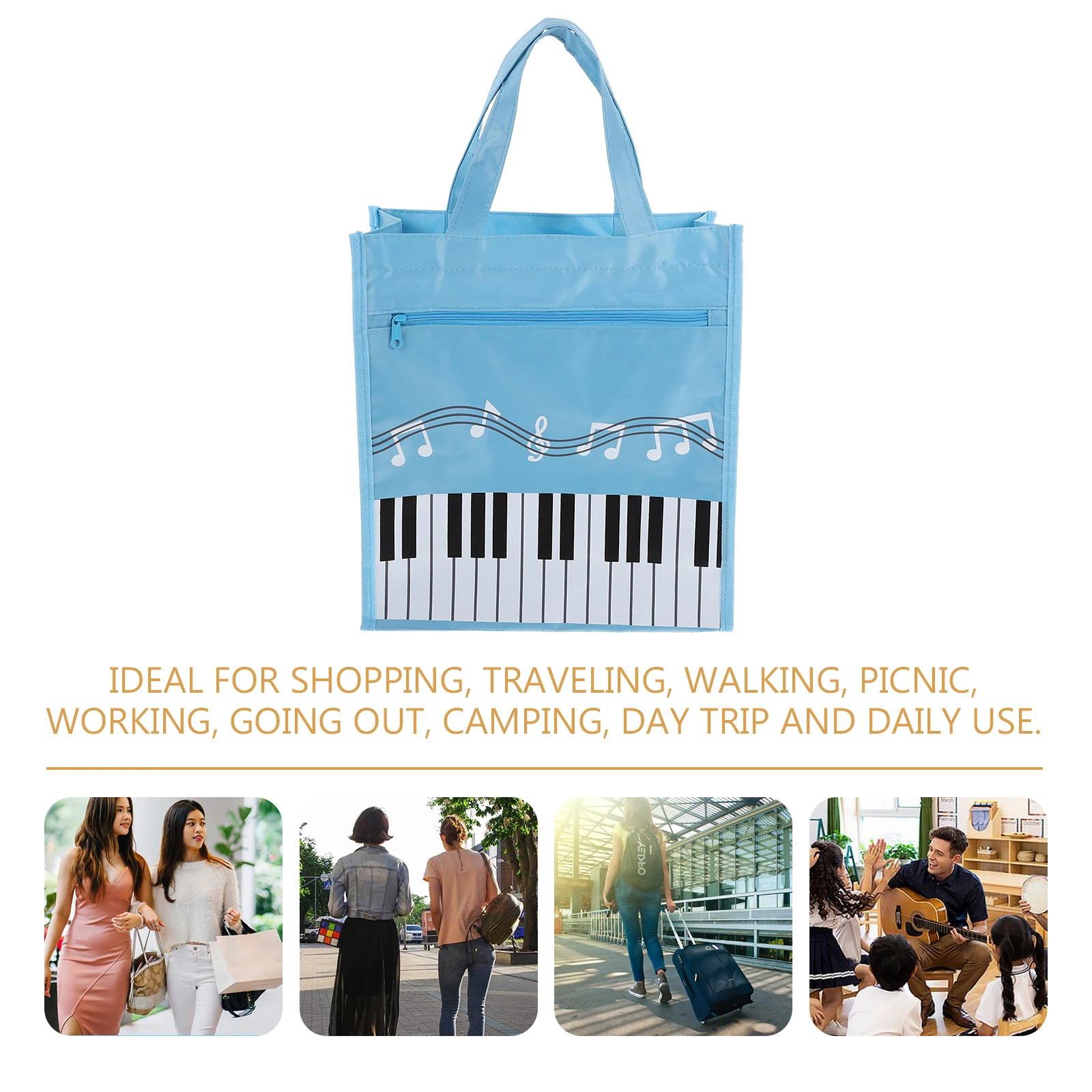 

Music Handbag Bags for Piano Books Teacher Note Storage with Handle Travel Tote