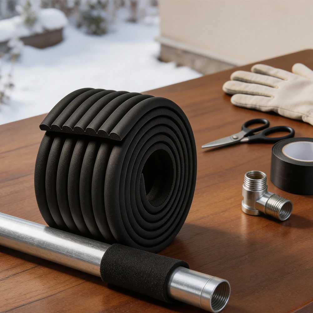Foam Pipe Insulation Tape 8cm X 5m Foam Outer Pipe Insulation For High Density Anti-Frost Heat Protection