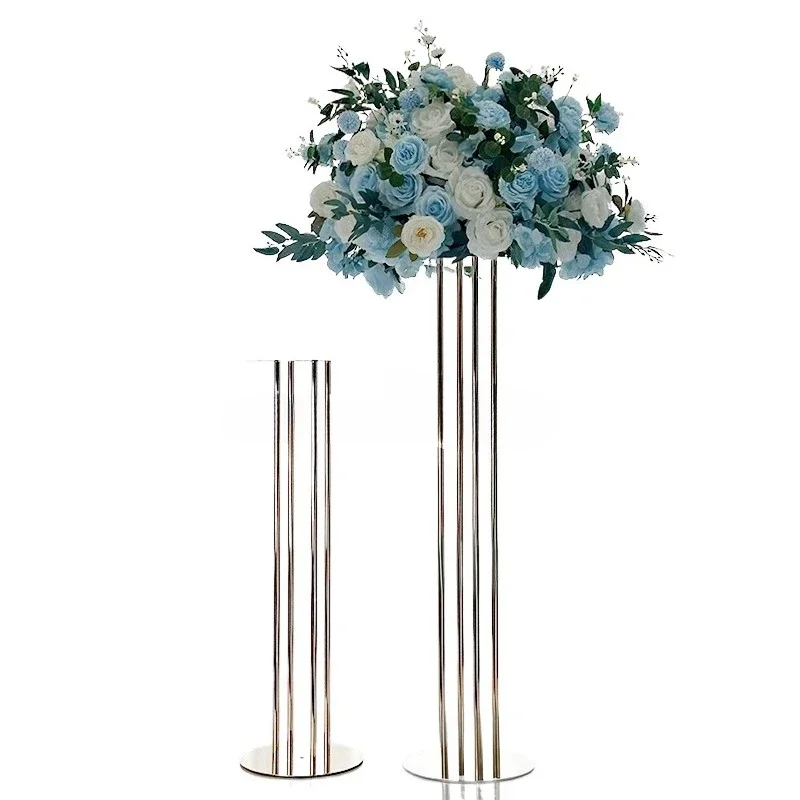 

Gold Iron Flower Ball Frame Mirror Column Wedding Table Ornament High Mirror Frame Other Wedding Decoration