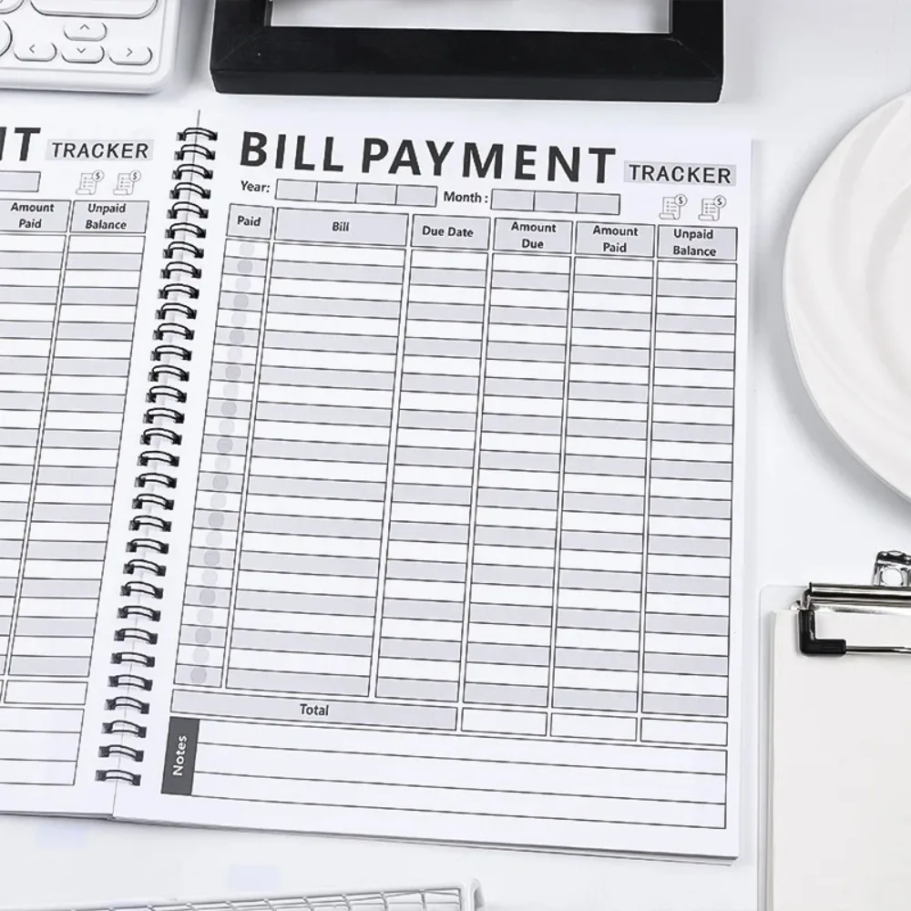 56 pages traqueur de paiement de facture 28.5x21 cm grande liste de contrôle de paiement de facture mensuelle impression budgétisation financière organisateur de factures mensuel