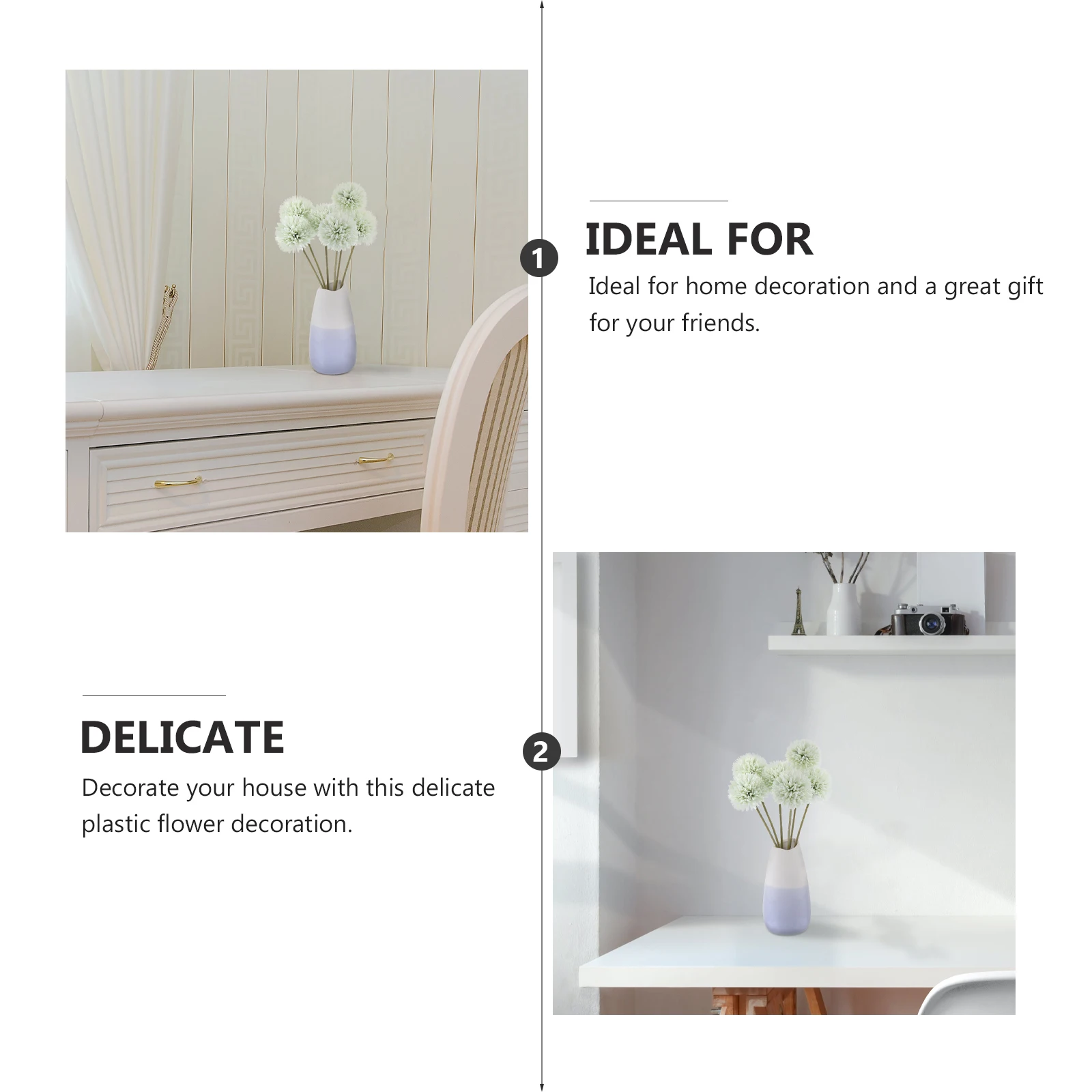 

6pcs Artificial Hyacinth Bridal Wedding Party Bouquet Fake Flowers Home Decoration Plastic Flower For Table Vase